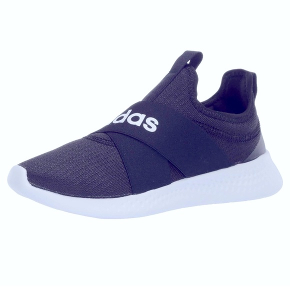 Adidas SUPER Cloudfoam Puremotion black AIR FLOW MESH slip on white bounce sole